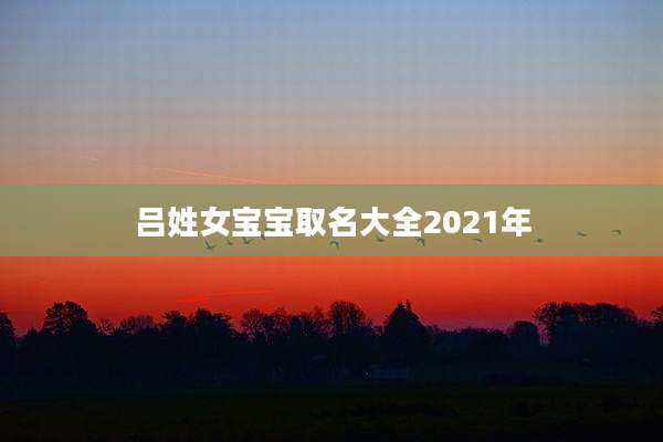 吕姓女宝宝取名大全2021年