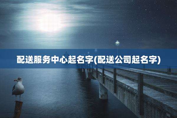 配送服务中心起名字(配送公司起名字)
