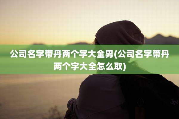 公司名字带丹两个字大全男(公司名字带丹两个字大全怎么取)
