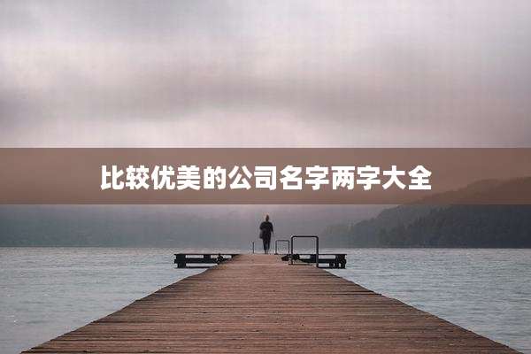比较优美的公司名字两字大全