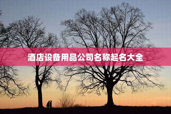 酒店设备用品公司名称起名大全
