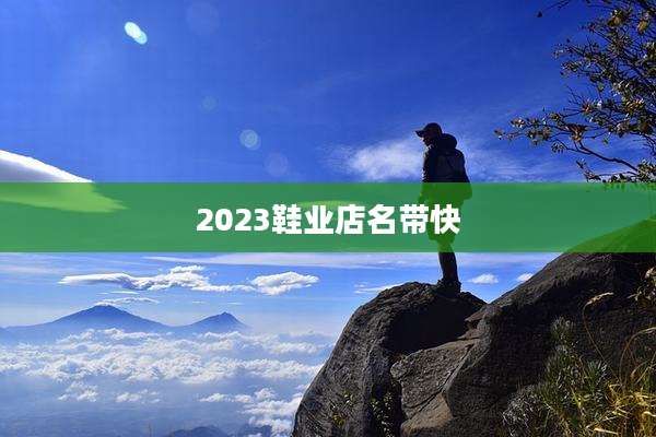 2023鞋业店名带快