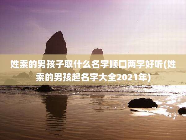 姓索的男孩子取什么名字顺口两字好听(姓索的男孩起名字大全2021年)