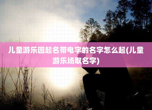 儿童游乐园起名带电字的名字怎么起(儿童游乐场取名字)