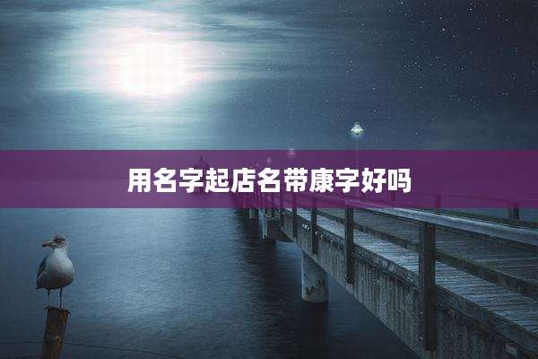 用名字起店名带康字好吗