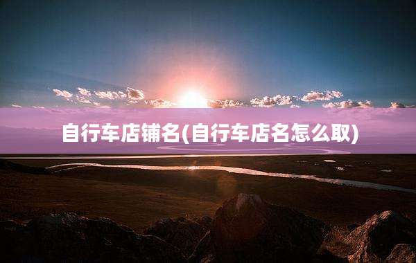 自行车店铺名(自行车店名怎么取)