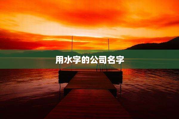 用水字的公司名字