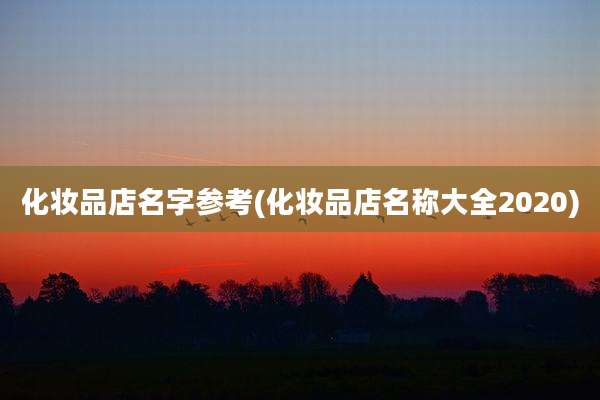 化妆品店名字参考(化妆品店名称大全2020)