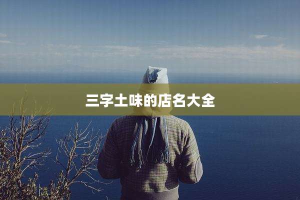 三字土味的店名大全