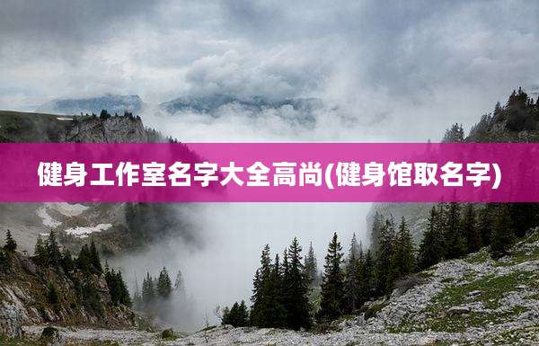 健身工作室名字大全高尚(健身馆取名字)