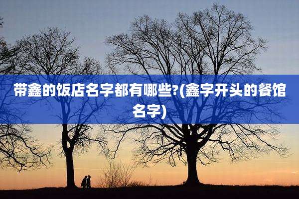带鑫的饭店名字都有哪些?(鑫字开头的餐馆名字)