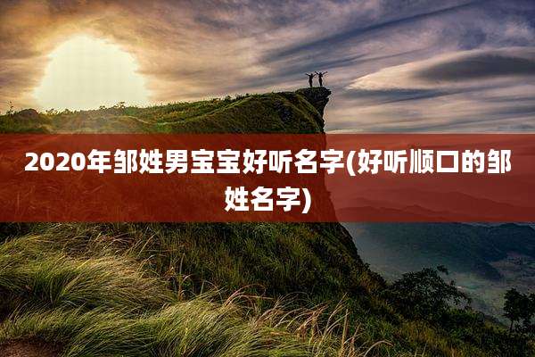 2020年邹姓男宝宝好听名字(好听顺口的邹姓名字)