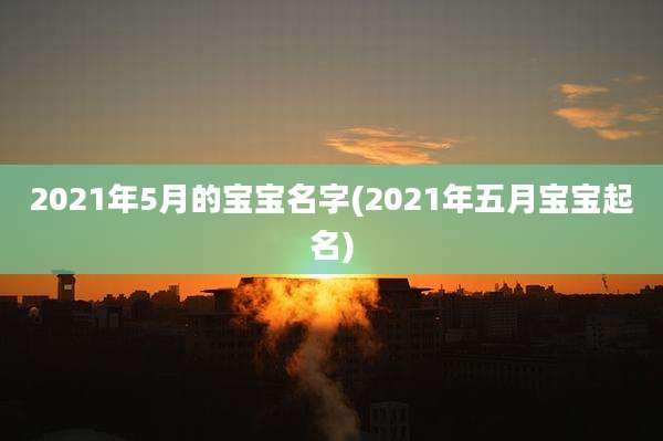 2021年5月的宝宝名字(2021年五月宝宝起名)
