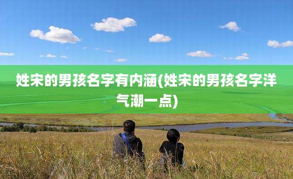 姓宋的男孩名字有内涵(姓宋的男孩名字洋气潮一点)