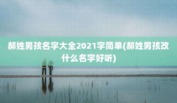 郝姓男孩名字大全2021字简单(郝姓男孩改什么名字好听)