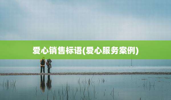 爱心销售标语(爱心服务案例)