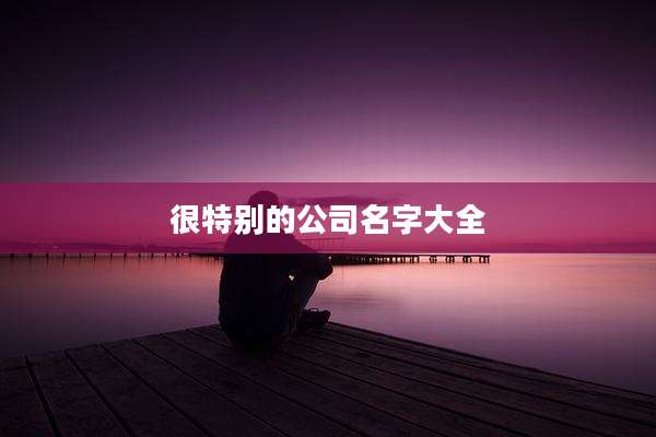 很特别的公司名字大全