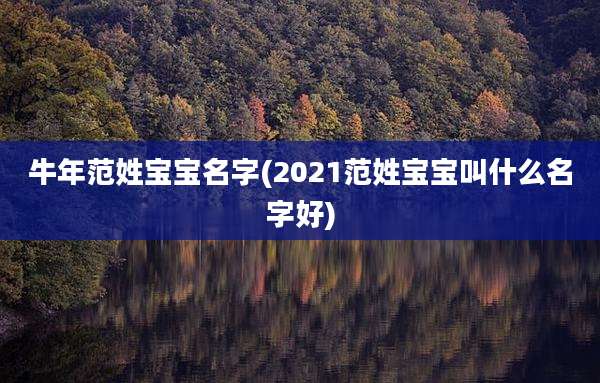 牛年范姓宝宝名字(2021范姓宝宝叫什么名字好)