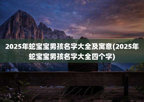 2025年蛇宝宝男孩名字大全及寓意(2025年蛇宝宝男孩名字大全四个字)