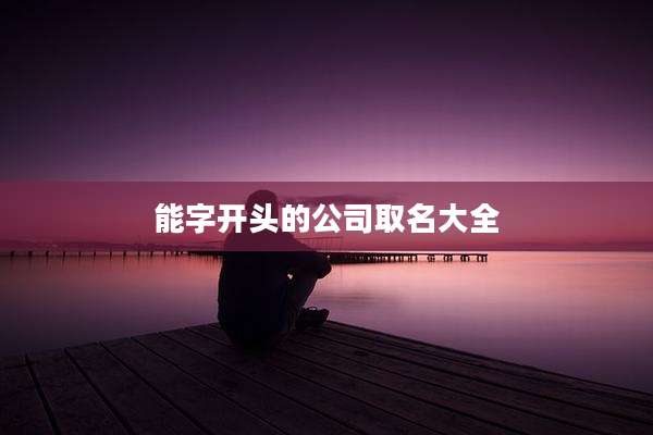 能字开头的公司取名大全