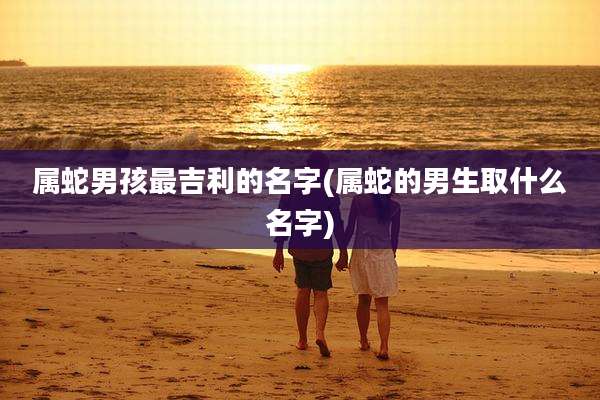 属蛇男孩最吉利的名字(属蛇的男生取什么名字)
