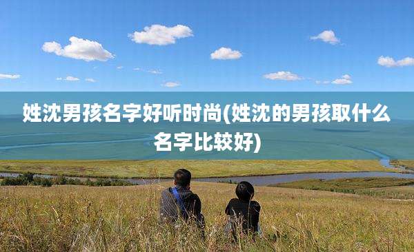 姓沈男孩名字好听时尚(姓沈的男孩取什么名字比较好)