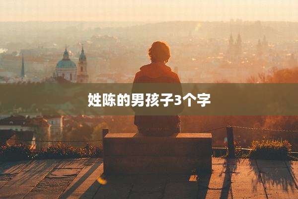 姓陈的男孩子3个字