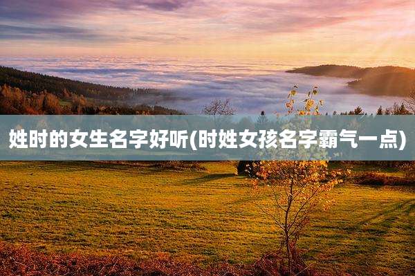 姓时的女生名字好听(时姓女孩名字霸气一点)