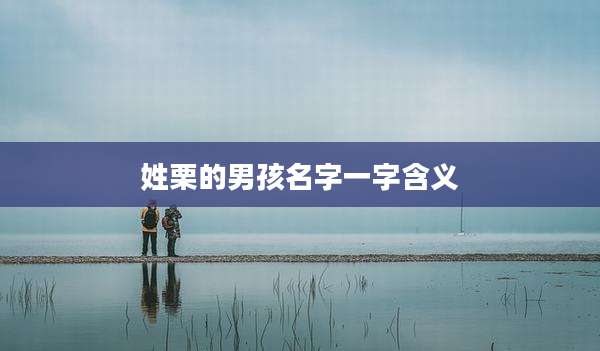姓栗的男孩名字一字含义