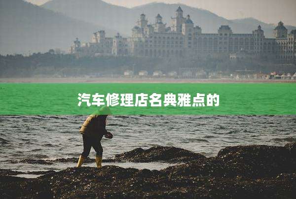 汽车修理店名典雅点的