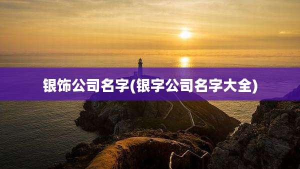 银饰公司名字(银字公司名字大全)