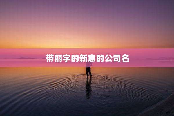 带丽字的新意的公司名