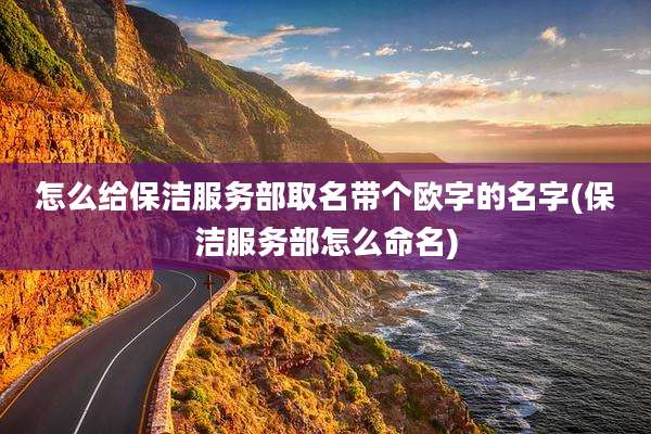 怎么给保洁服务部取名带个欧字的名字(保洁服务部怎么命名)
