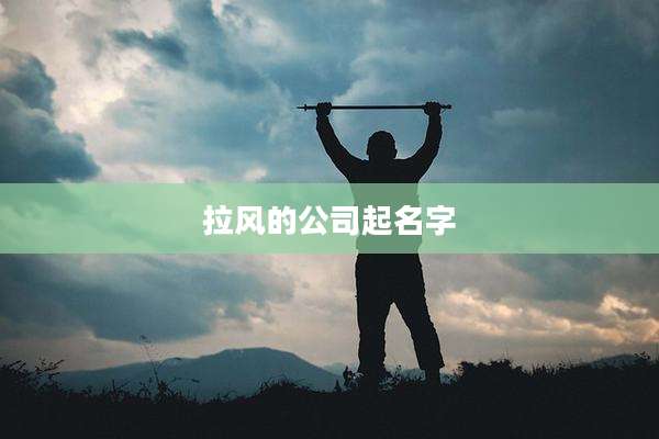 拉风的公司起名字