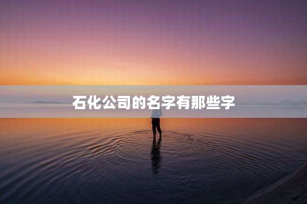 石化公司的名字有那些字