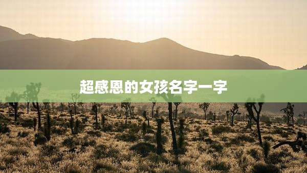 超感恩的女孩名字一字