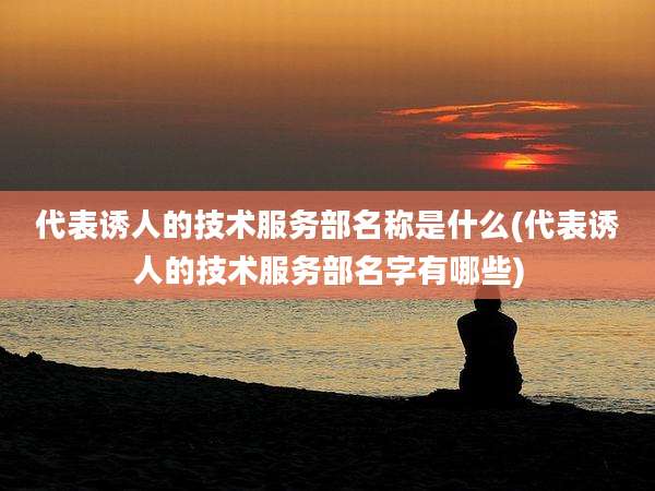 代表诱人的技术服务部名称是什么(代表诱人的技术服务部名字有哪些)