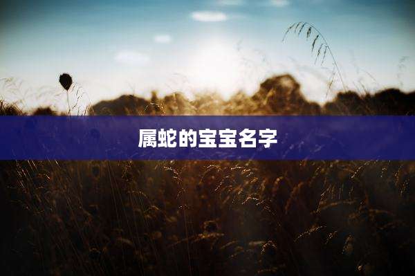 属蛇的宝宝名字