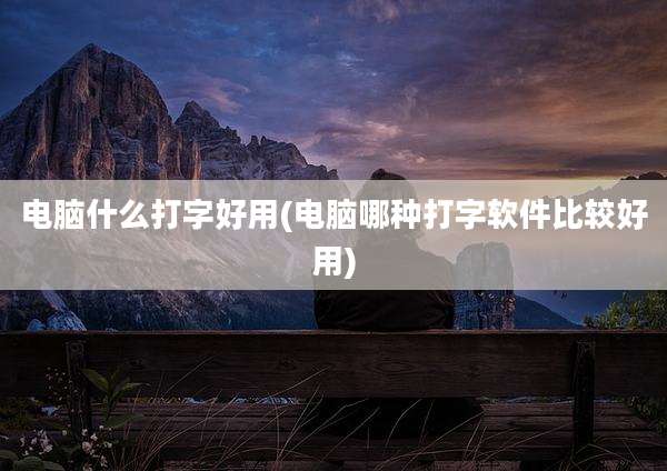 电脑什么打字好用(电脑哪种打字软件比较好用)