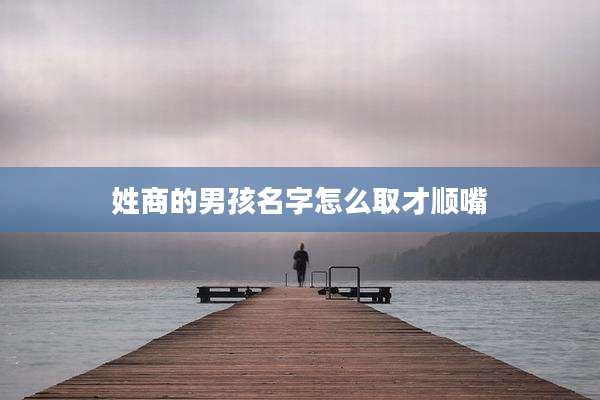 姓商的男孩名字怎么取才顺嘴