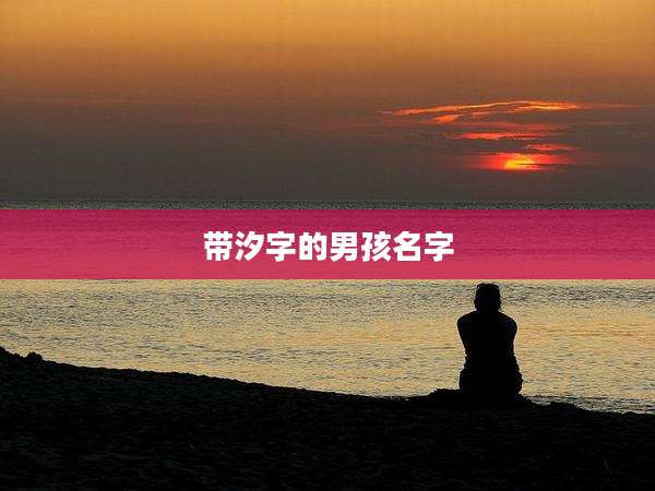 带汐字的男孩名字