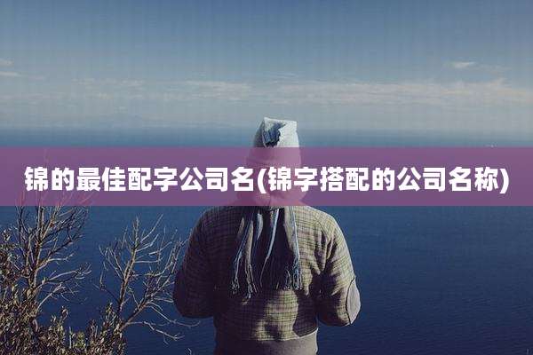 锦的最佳配字公司名(锦字搭配的公司名称)