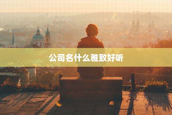 公司名什么雅致好听