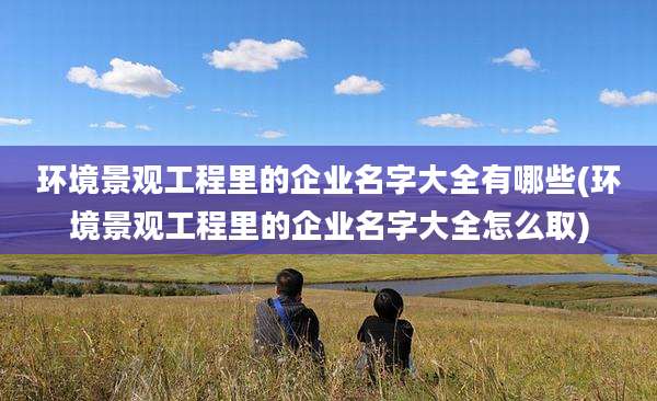 环境景观工程里的企业名字大全有哪些(环境景观工程里的企业名字大全怎么取)