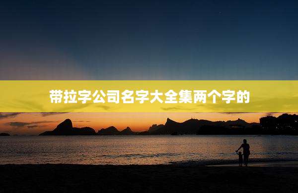 带拉字公司名字大全集两个字的
