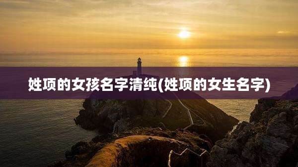 姓项的女孩名字清纯(姓项的女生名字)