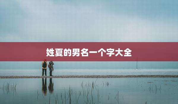 姓夏的男名一个字大全
