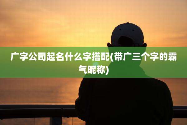 广字公司起名什么字搭配(带广三个字的霸气昵称)