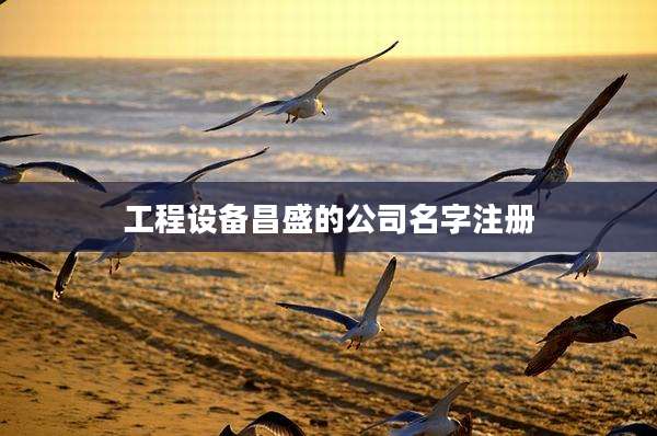 工程设备昌盛的公司名字注册