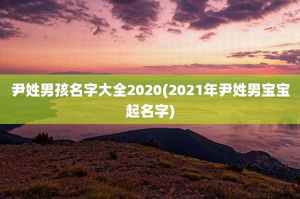 尹姓男孩名字大全2020(2021年尹姓男宝宝起名字)